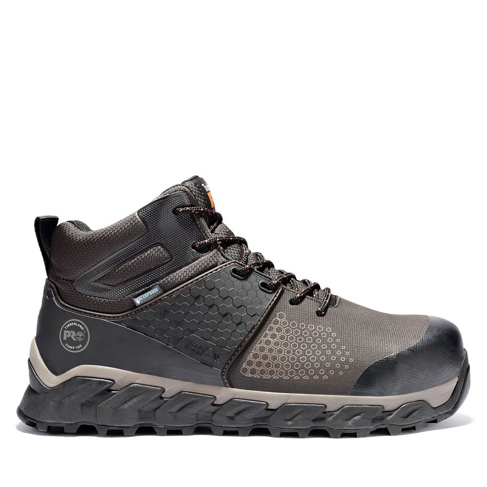 Timberland Μποτακια Εργασίας Ανδρικα Βαθυ Καφε - Pro® Ridgecomp Toe - Greece 7982106-VQ